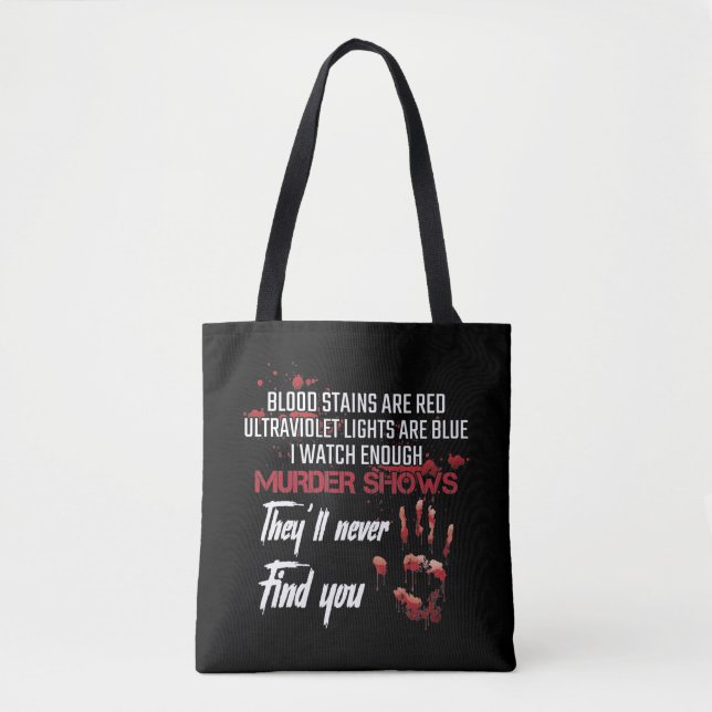 Blutflecken Mörder Gedicht Thriller Film Lover Tasche (Vorderseite)