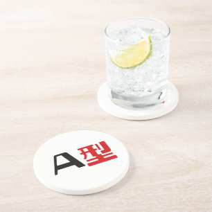 Blutgruppe A Japanisches Kanji Sandstein Untersetzer