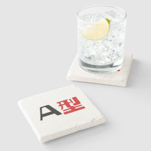 Blutgruppe A Japanisches Kanji Steinuntersetzer