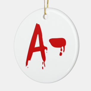 Blutgruppe A - Negativ #Horror Hospital Keramikornament
