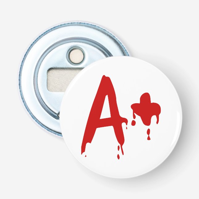Blutgruppe A+ Positives #Horror Hospital Flaschenöffner (Vorderseite)