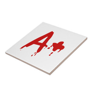 Blutgruppe A+ Positives #Horror Hospital Fliese