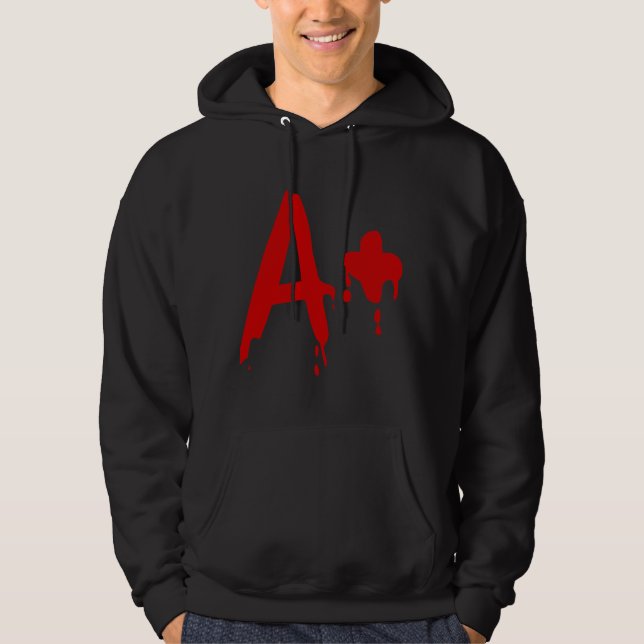 Blutgruppe A+ Positives #Horror Hospital Hoodie (Vorderseite)