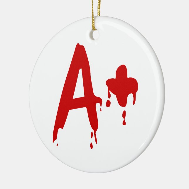 Blutgruppe A+ Positives #Horror Hospital Keramik Ornament (Links)