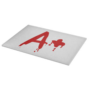 Blutgruppe A+ Positives #Horror Hospital Schneidebrett