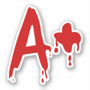 Blutgruppe A+ Positives #Horror Krankenhaus Aufkleber