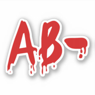 Blutgruppe AB negatives #Horror Krankenhaus Aufkleber