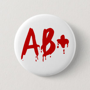 Blutgruppe AB+ Positives #Horror Hospital Button