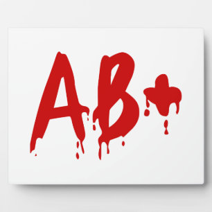 Blutgruppe AB+ Positives #Horror Hospital Fotoplatte