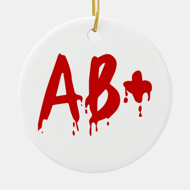 Blutgruppe AB+ Positives #Horror Hospital Keramikornament (Vorne)