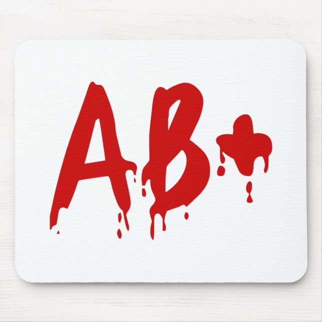 Blutgruppe AB+ Positives #Horror Hospital Mousepad (Vorne)