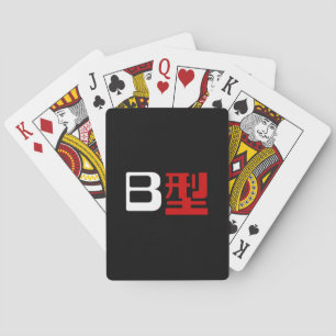 Blutgruppe B Japanisches Kanji Spielkarten