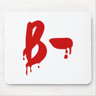 Blutgruppe B - Negative #Horror Hospital Mousepad