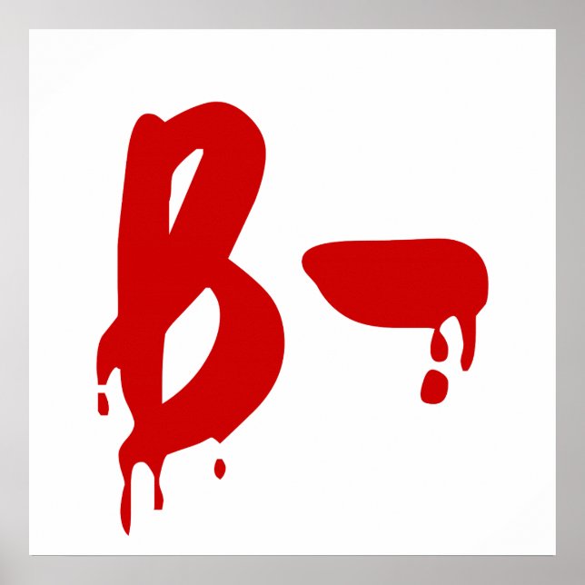 Blutgruppe B - Negative #Horror Hospital Poster (Vorne)