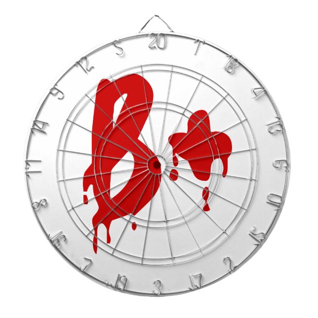 Blutgruppe B+ Positiv #Horror Hospital Dartscheibe (vorne)