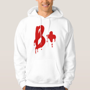 Blutgruppe B+ Positiv #Horror Hospital Hoodie
