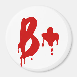 Blutgruppe B+ Positiv #Horror Hospital Magnet