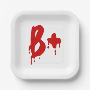 Blutgruppe B+ Positiv #Horror Hospital Pappteller