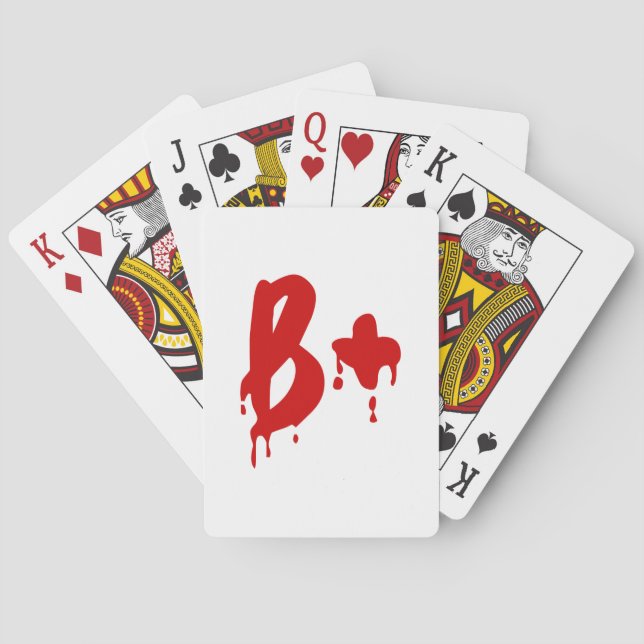Blutgruppe B+ Positiv #Horror Hospital Spielkarten (Rückseite)
