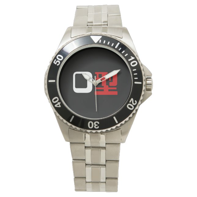 Blutgruppe des japanischen Kanjis Armbanduhr (Vorderseite)
