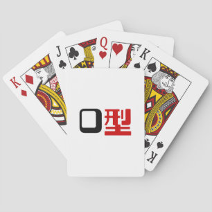 Blutgruppe des japanischen Kanjis Spielkarten