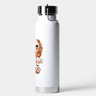 Blutgruppe ist Kürbisgewürz Halloween Schwarze Kat Trinkflasche
