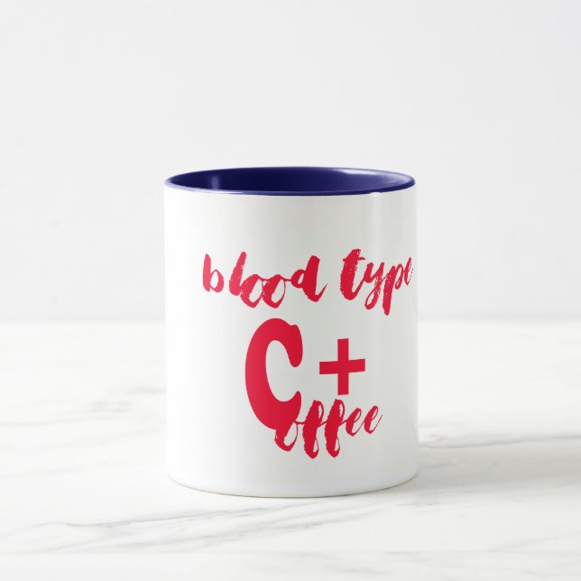 Blutgruppe Kaffee Ärztlicher Pub lustiger Schlamm Tasse (Zentrum)