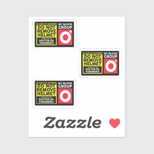 Blutgruppe O Aufkleber (Blatt)