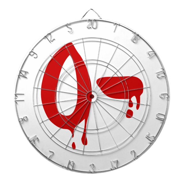 Blutgruppe O- Negative #Horror Hospital Dartscheibe (vorne)