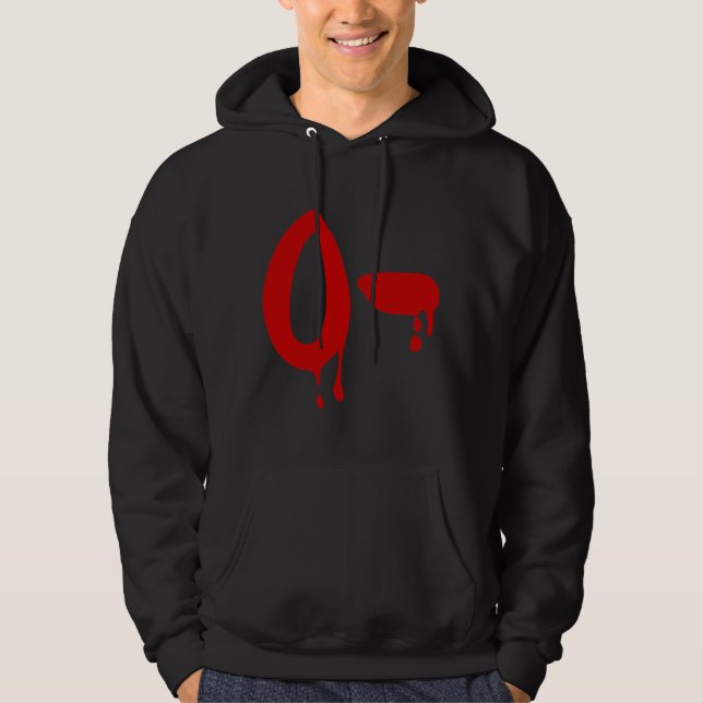 Blutgruppe O- Negative #Horror Hospital Hoodie (Vorderseite)