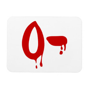 Blutgruppe O- Negative #Horror Hospital Magnet
