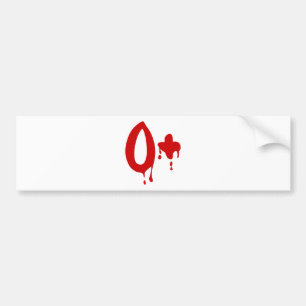 Blutgruppe O+ Positiv #Horror Hospital Autoaufkleber