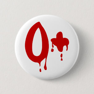 Blutgruppe O+ Positiv #Horror Hospital Button