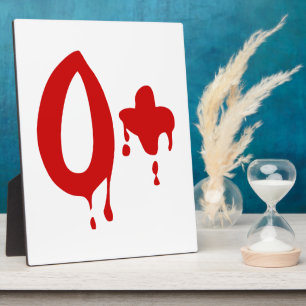 Blutgruppe O+ Positiv #Horror Hospital Fotoplatte