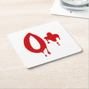 Blutgruppe O+ Positiv #Horror Hospital Rechteckiger Pappuntersetzer