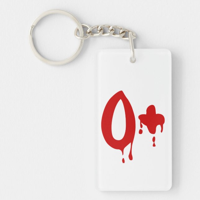 Blutgruppe O+ Positiv #Horror Hospital Schlüsselanhänger (Vorderseite)