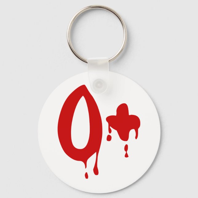 Blutgruppe O+ Positiv #Horror Hospital Schlüsselanhänger (Vorderseite)