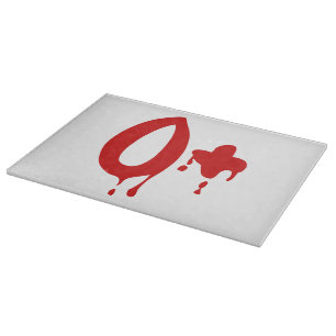 Blutgruppe O+ Positiv #Horror Hospital Schneidebrett