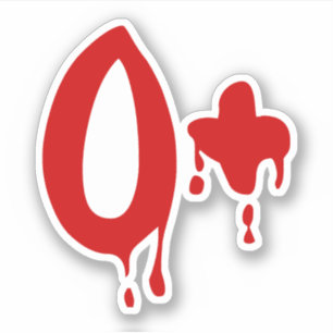 Blutgruppe O+ Positives #Horror Krankenhaus Aufkleber