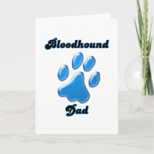 Bluthochdruck Vater Blauer Pawprint Feiertagskarte
