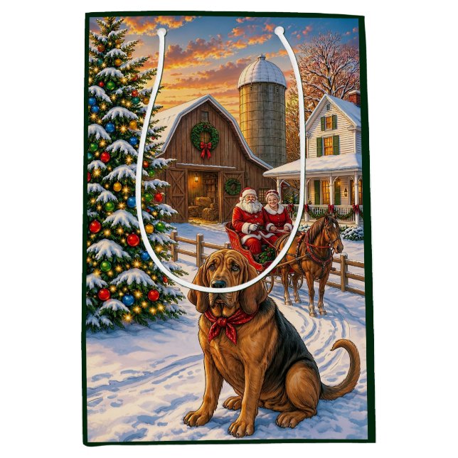 Bluthund-Feiertag  Mittlere Geschenktüte (Vorderseite)