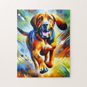 Bluthund Hund Acryl Kunst Druck Hunde Liebhaber Ge