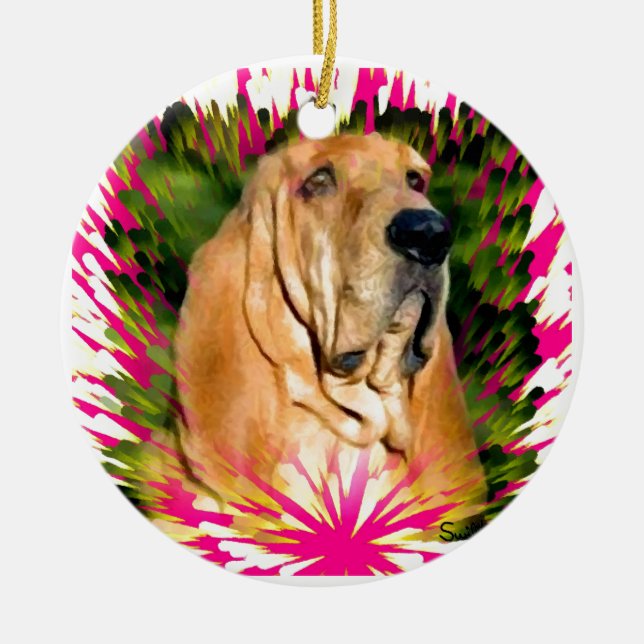 Bluthund Keramikornament (Vorne)