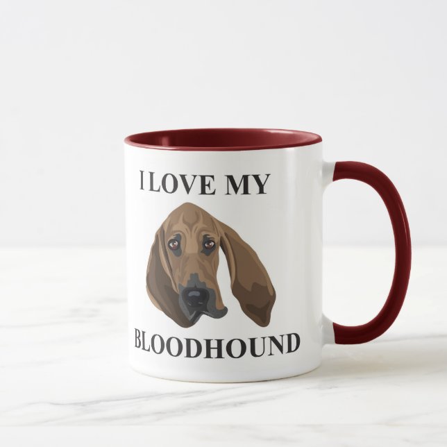 Bluthund-Liebe Tasse (Rechts)