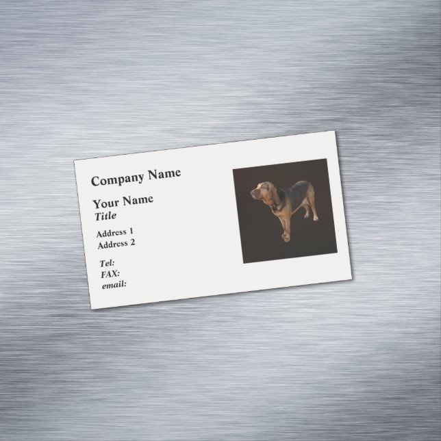 Bluthund Magnetische Visitenkarte (Beispiel)