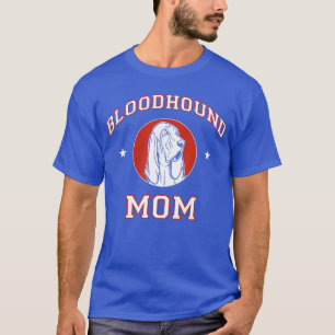 Bluthund-Mama-Hund-Mutter Freunde Familie Retro T-Shirt