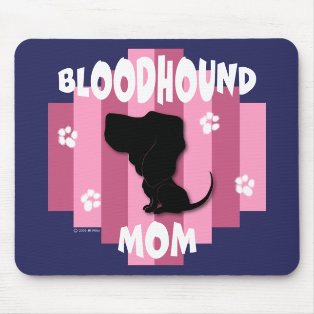 Bluthund-Mama Mousepad (Vorne)