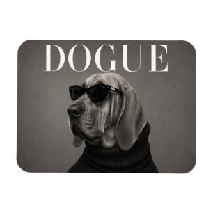 Bluthund Mode Hund Portrait Flexi Magnet