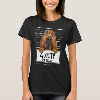 Bluthund-Mugshot-Schuldiger Hund T-Shirt