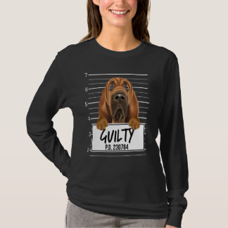 Bluthund-Mugshot-Schuldiger Hund T-Shirt